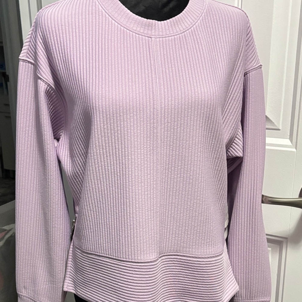 Lavender Ribbed Long Sleeve Top